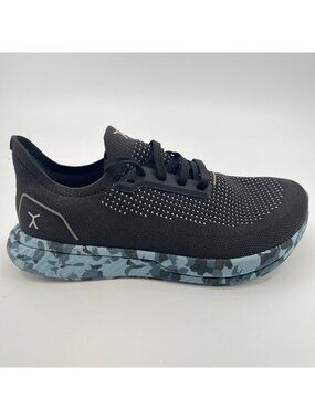 Flux Footwear Adapt Runner Black Blue Mens Size 9 Athletic Knit Shoes Sneakers